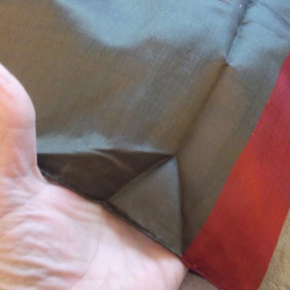 Brown Metallic Striped Scarf Semi Sheer 23 by 80 - Picture 3 of 4